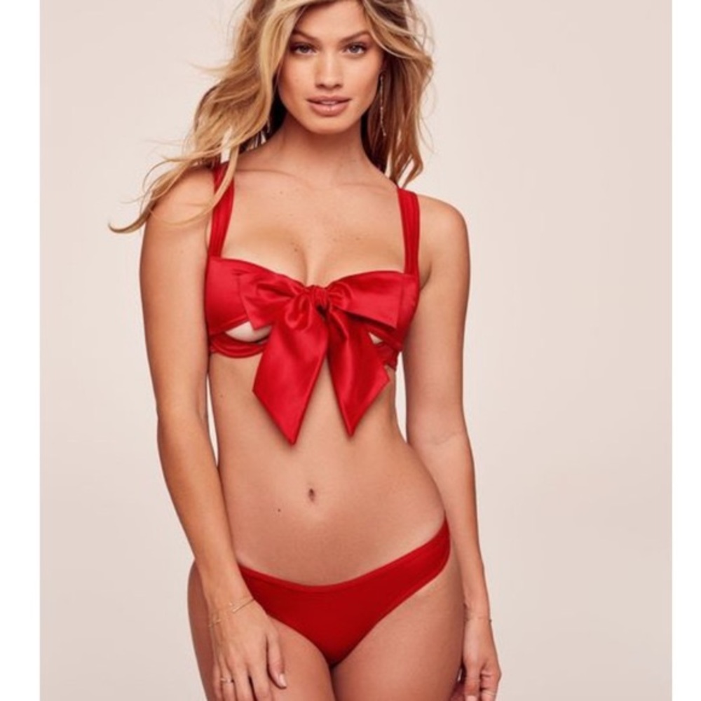 Adore Me Red Bow Tie Set